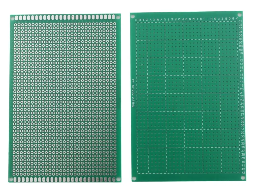 Prototype Single Side PCB 8 x 12 Universal Board Green (Per Piece)