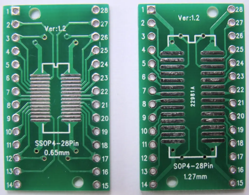 Adapter PCB Board Smd Turn To Dip SOP28 0.65/1.27mm