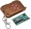 Wireless Remote Control and Receiver Module 315MHz 4 Channel 4 Key Kit
