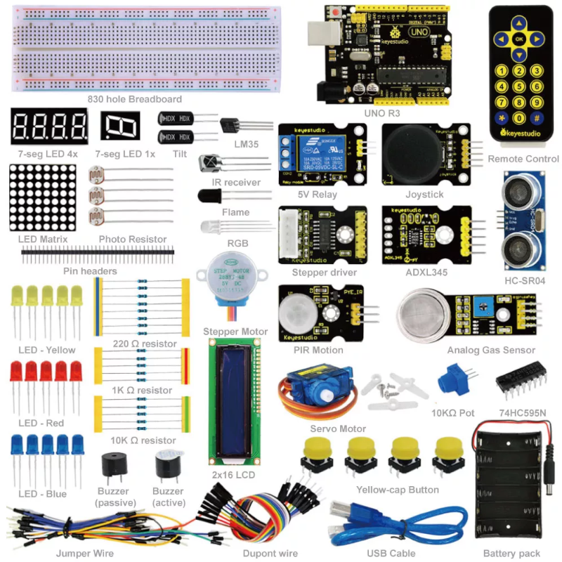[99187199] Keyestudio Advanced Study Kit for Arduino With Uno R3 KS0075