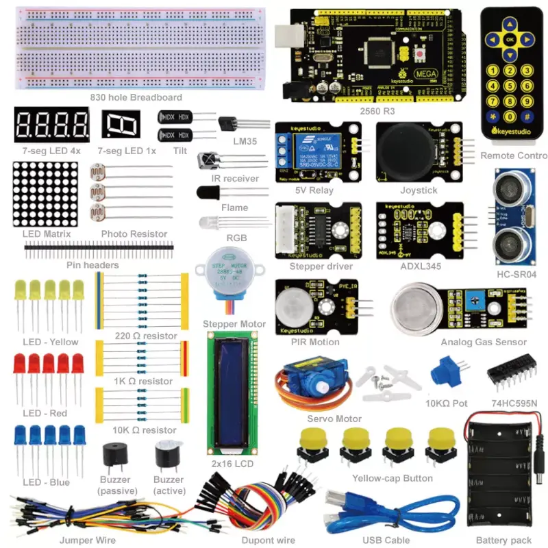 Keyestudio Advanced Study Kit for Arduino With MEGA 2560R3 KS0076