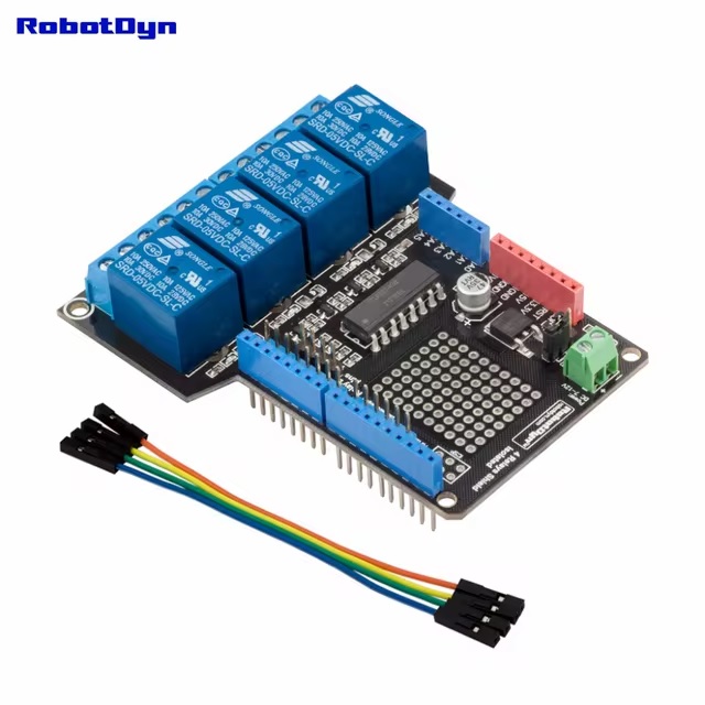 Relay Shield 4 Channels 6-12V For Uno RobotDYN