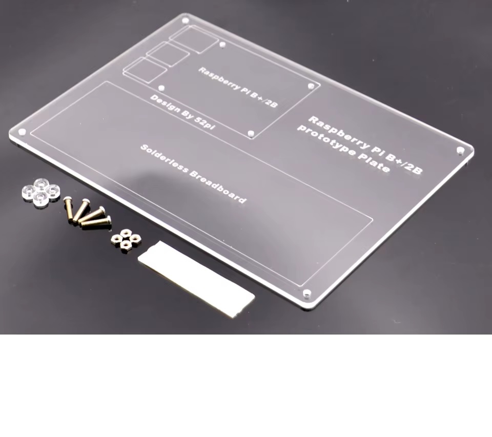 Prototype Acrylic Experiment Project Solderless Plate For RPi (Raspberry Pi Not Included)