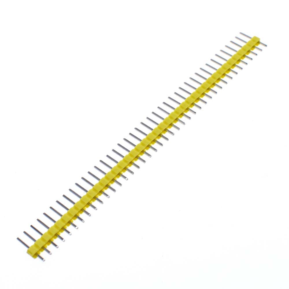 Pin Headers Single Row Male Breakable Connector Strip 40 Pins Yellow