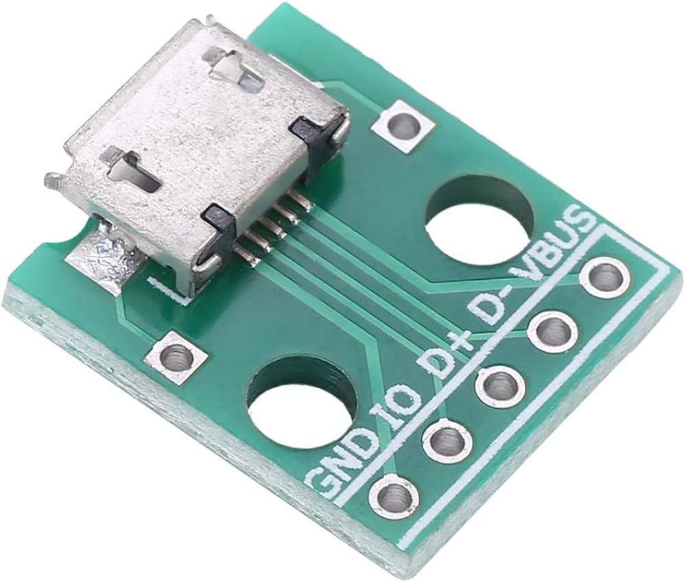 USB Micro To Dip Female Socket 1 Type 2.54mm Pin With Soldering Adapter Board