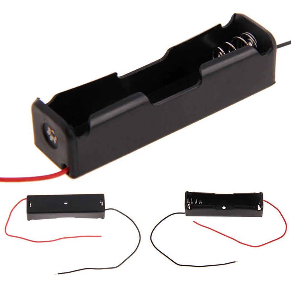 Battery Holder 18650 Lithium ion Storage Case Box w Wire Leads