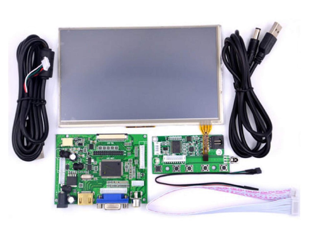 LCD Screen Display 7inch Monitor for Raspberry Pi for Pcduino VGA 2AV HDMI With Driver Board