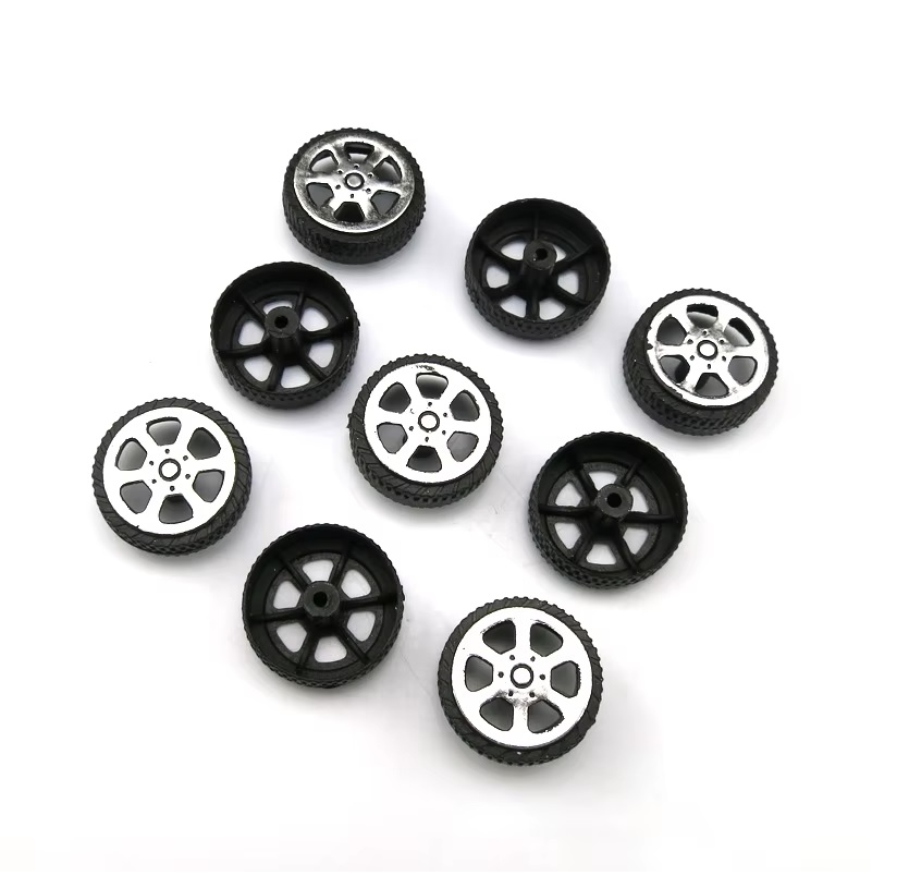 Robot -  Plastic Robot Tire Very Small DIY 13.5mm Black Rubber Wheel (per piece)