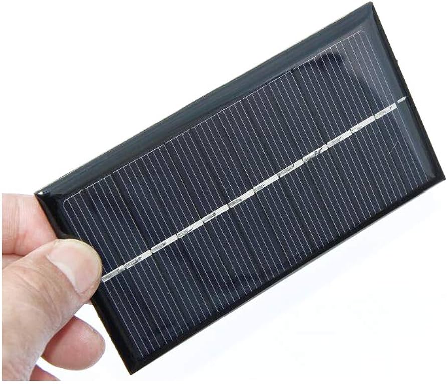 Solar Panel Photovoltaic 110 x 60 mm 5V, 1W Monocrystalline Silicon