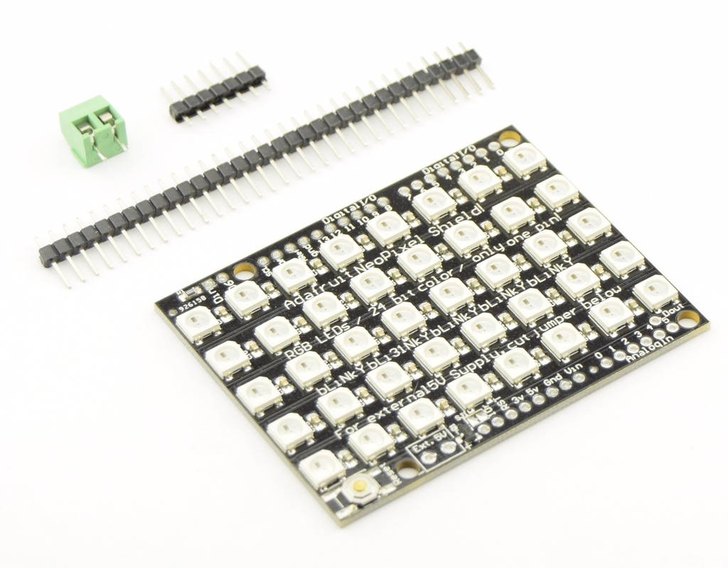 LED Matrix RGB LED 5X8 4-6v NeoPixel Compatible Shield WS2812 Driver Module Board