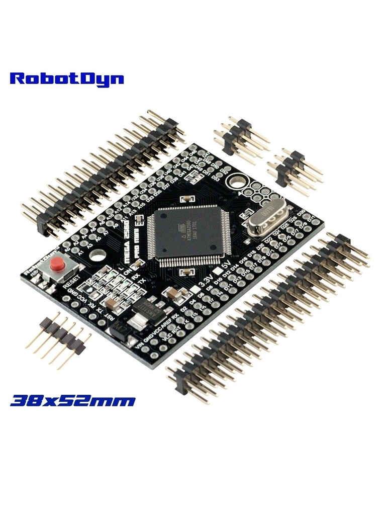 Mega 2560 Pro Mini, ATmega2560-16AU (5V, no Pin Headers) RobotDYN