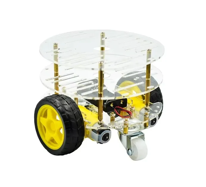 Robot 2 Wheel Drive Circular Smart Car 3 layers chassis Kit For Arduino