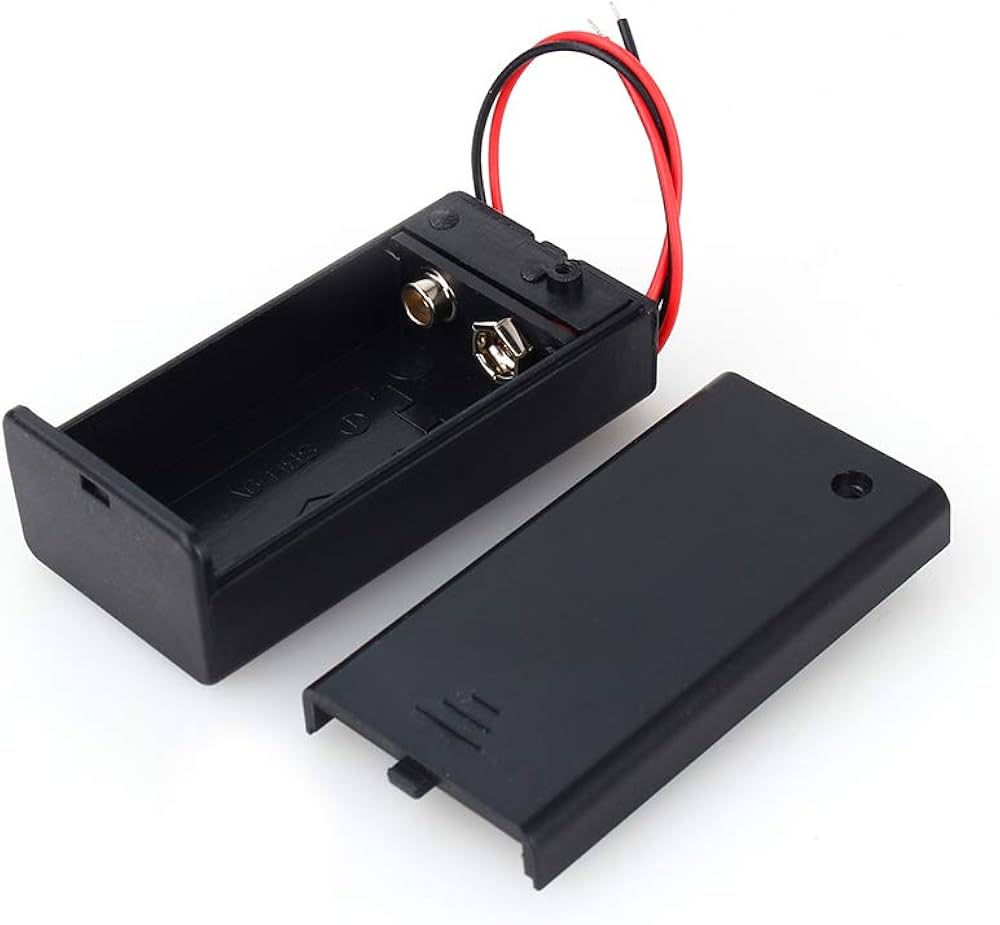 Battery Holder Covered Case for 9V Battery with ON/Off Switch