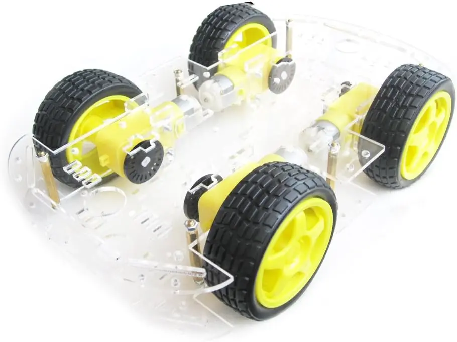 Robot 4WD Smart Robot Car Chassis Kit 1 Layer for Arduino With Speed Encoder