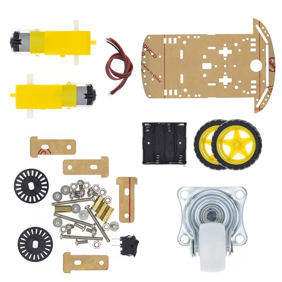Robot 4WD Smart Robot Car chassis Kit 1 Layer for Arduino With Speed Encoder