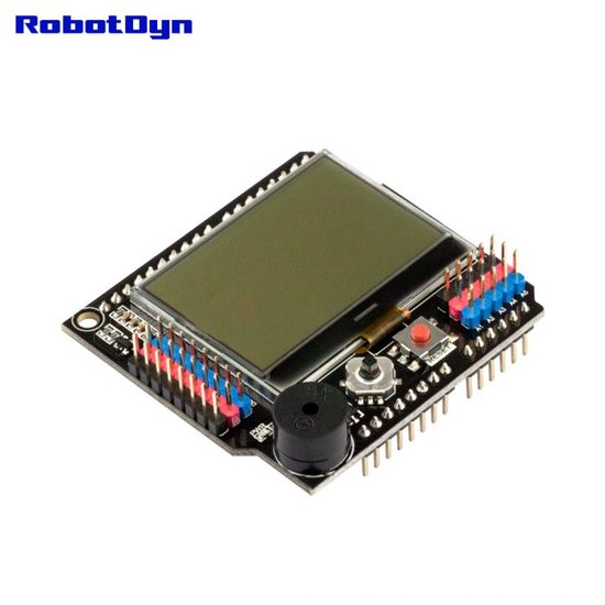 Graphic LCD 128x64 Buzzer Shield Compatible With Arduino