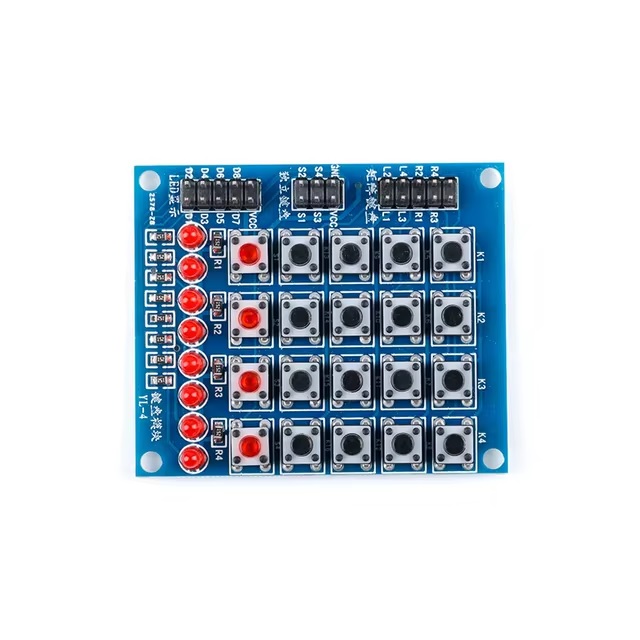 Keypad 4x4 Matrix +4 Separate keyboard + 8 Separate LED Module