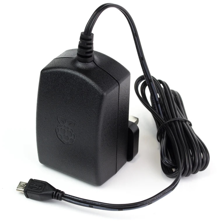 Raspberry Pi Official Power Supply UK & EU PSU - 5.1V 2.5A microUSB Black