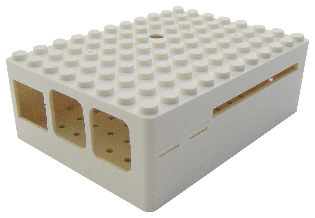 Case Enclosure Pi-Blox Lego Compatible Case for Raspberry Pi and Camera - White