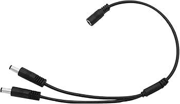 Cable 1 Female Connector to 2 Male Plug Splitter Y Shape For CCTV Camera & DC Power LED Strip