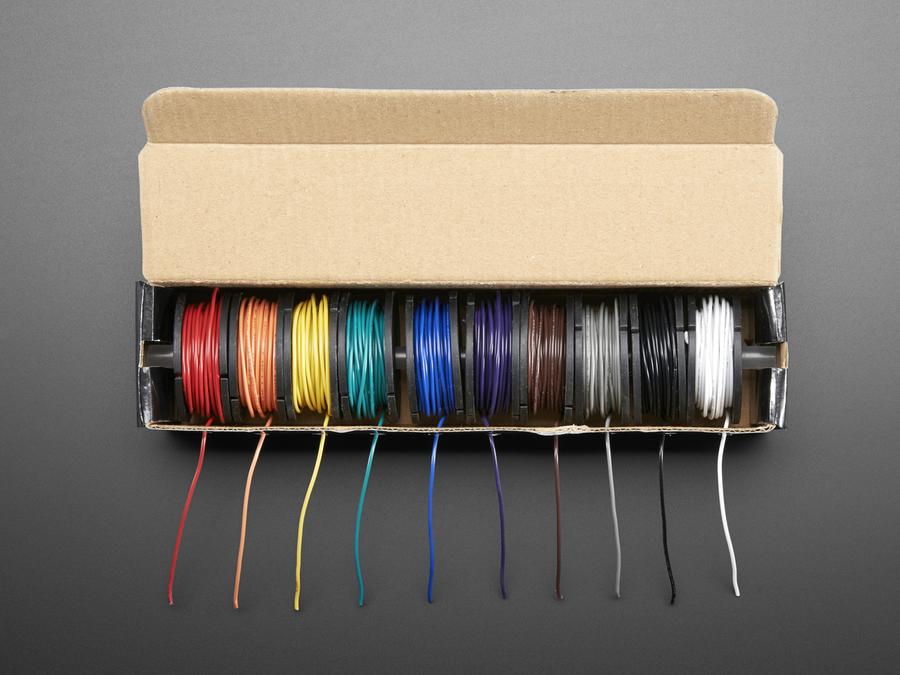 Wire Solid Core Spool 7.62m 22AWG Red