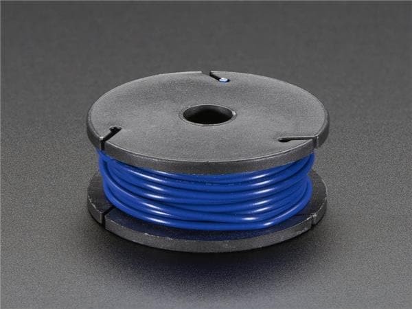Wire Solid Core Spool 7.62m 22AWG Blue