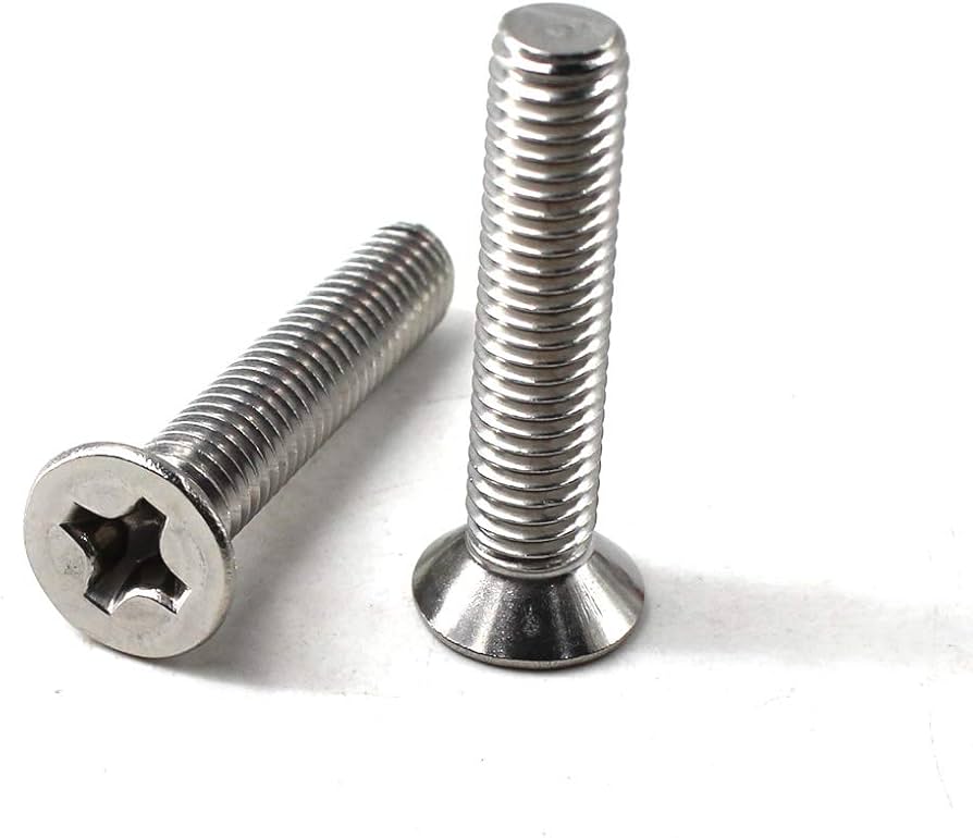 Screw M2 Steel Mini Phillips Cross Flat Head 8mm 100Pcs