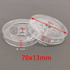 Wire Plastic Empty Spool Winder Reel 70*13mm (Transparent)