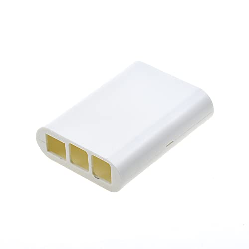 Raspberry Pi 4 Case ABS Box Enclosure Shell White & Red (Installable fan Not Included)