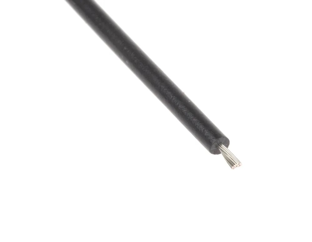 Wire HOOK UP Stranded 26 AWG Black (Per Meter)