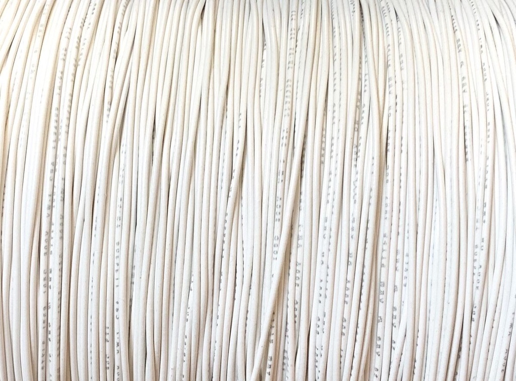 Wire HOOK UP Stranded 26 AWG White (1 Roll = 100 meters)