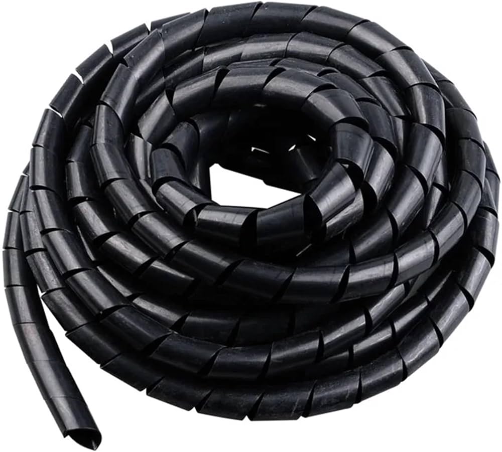 Cable Management Cover Wrapping Tube 4mm Black 20m