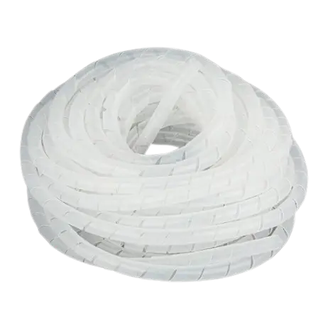 Cable Management Cover Wrapping Tube 4mm White (Per meter)