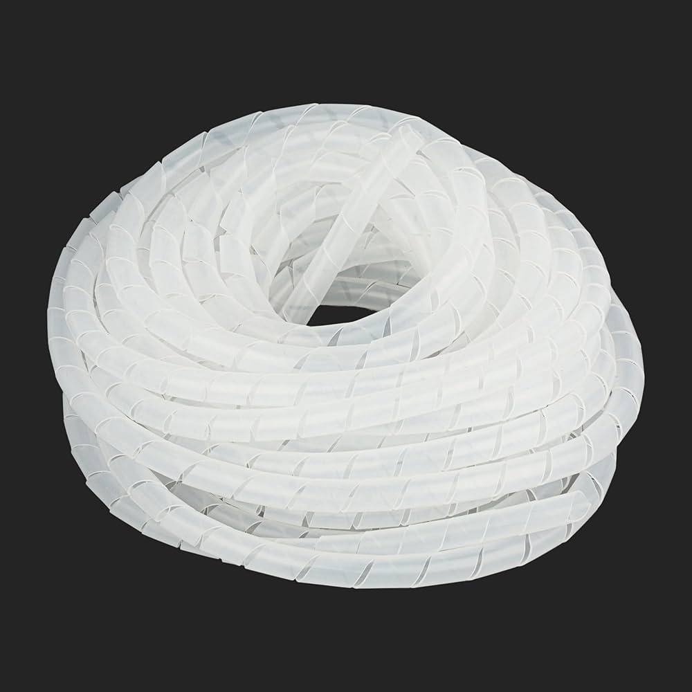 Cable Management Cover Wrapping Tube 4mm White (Per meter)