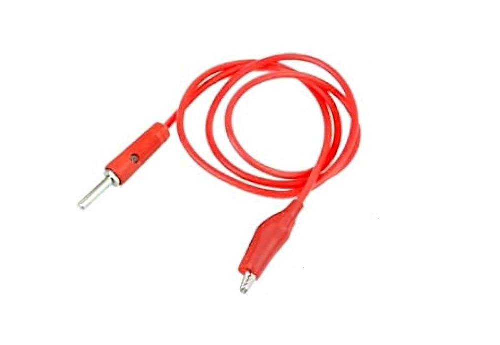 Connector 10mm Crocodile Alligator Test Adapter Clip 4mm Banana Plug (Per Piece Random Color)