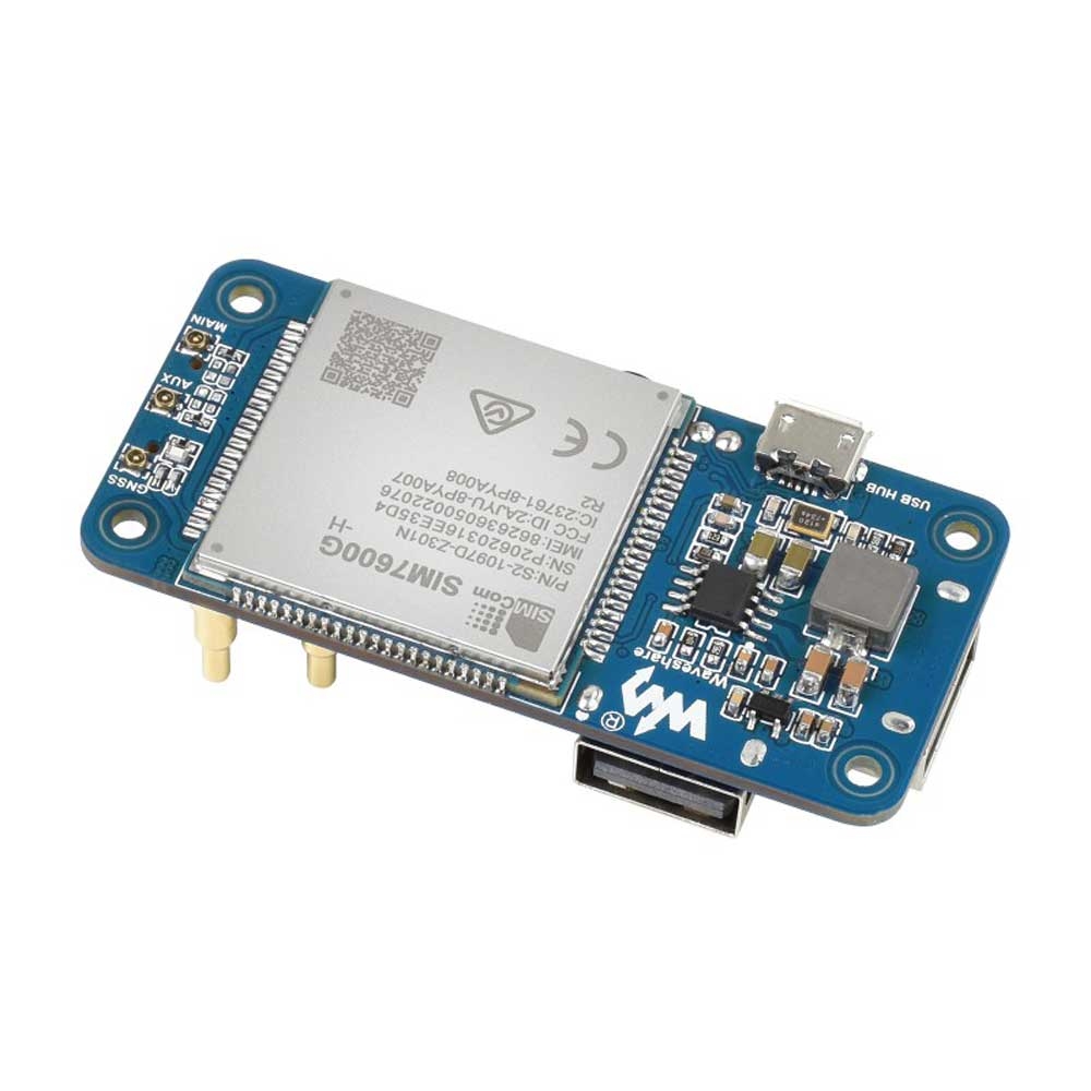 [99190098] GSM SIM7600G-H 4G HAT (B) for Raspberry Pi