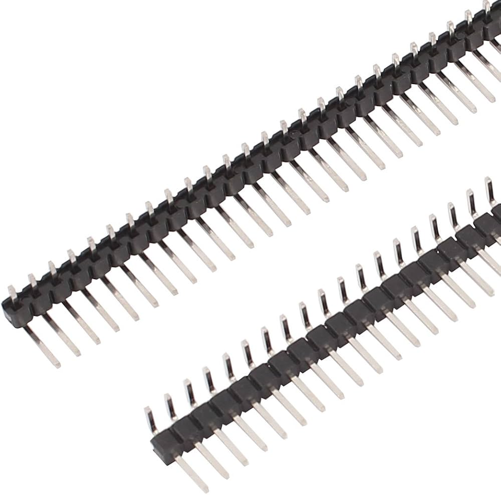 Pin Header Female Strip 40 Pin 2.54mm Spacing Right Angle Bend (L- shaped)