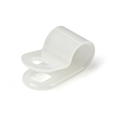 Cable Management U Type Plastic Clip White R-5.3mm
