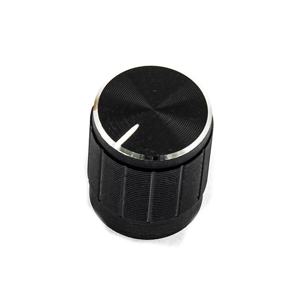 Potentiometer Variable Resistor Aluminum Black Cap Knob 15x16.5mm