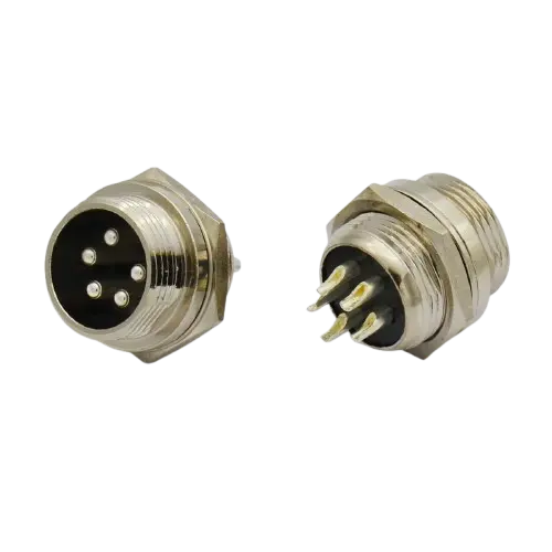 Connector Audio Microphone 5-Pin Circular Adaptor Male/Female Pair