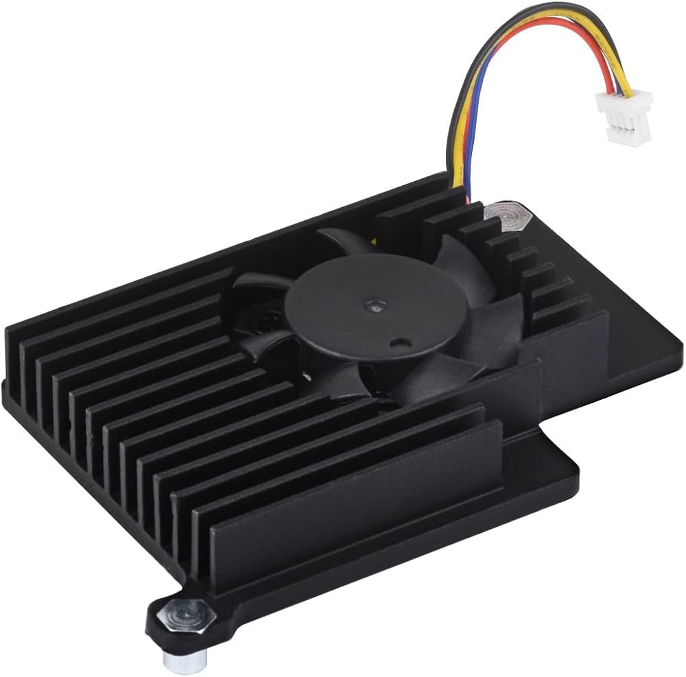 Aluminium Heatsink Active Cooler for Raspberry Pi 5 Fan With Thermal Pads