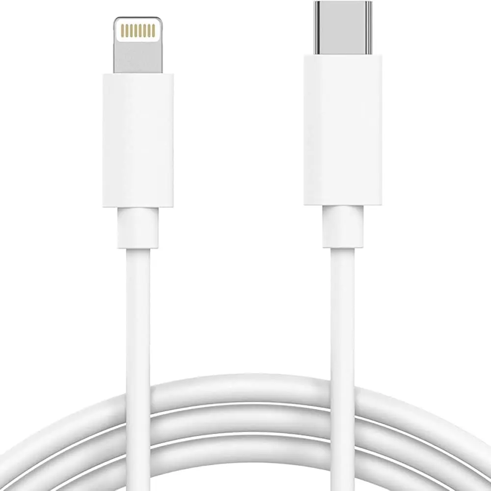USB Cable to Lightning IOS Fast Charging and Data Sync 1M White Compatible for 13, 12,11, X, 8, 7, 6, 5, iPad Air, Pro, Mini