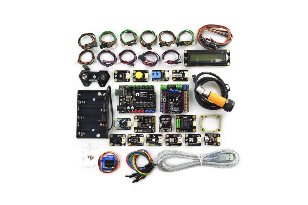 [99190779] Arduino MindPlus Coding Kit with 25 Tutorials & 18 Sensors (DFRobot)