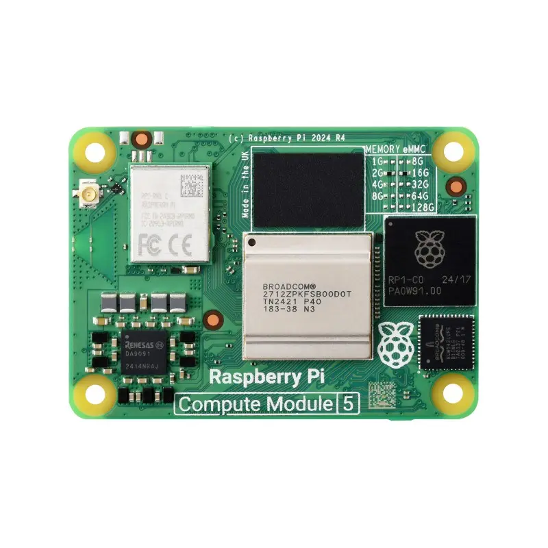 Raspberry Pi Compute Module 5 4GB Ram 32GB eMMC Flash (WaveShare)