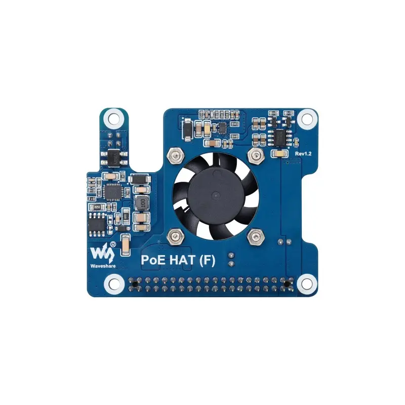 Raspberry Pi 5 Power Over Ethernet (PoE) F HAT (WaveShare)