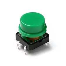 [99190806] Push Button Tactile Switch With Cap (Rounded Green)