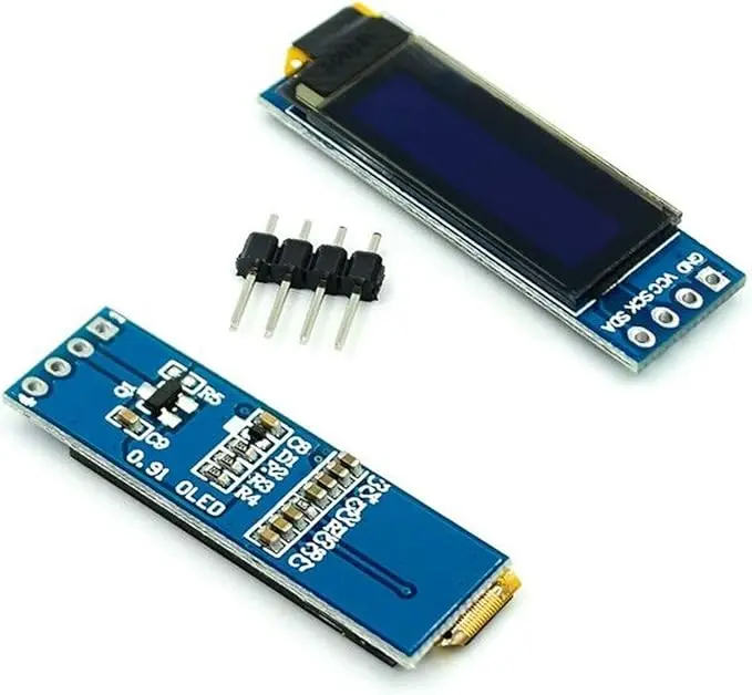 OLED 0.91 Inch 128x64 I2C SSD1306 Display Module White