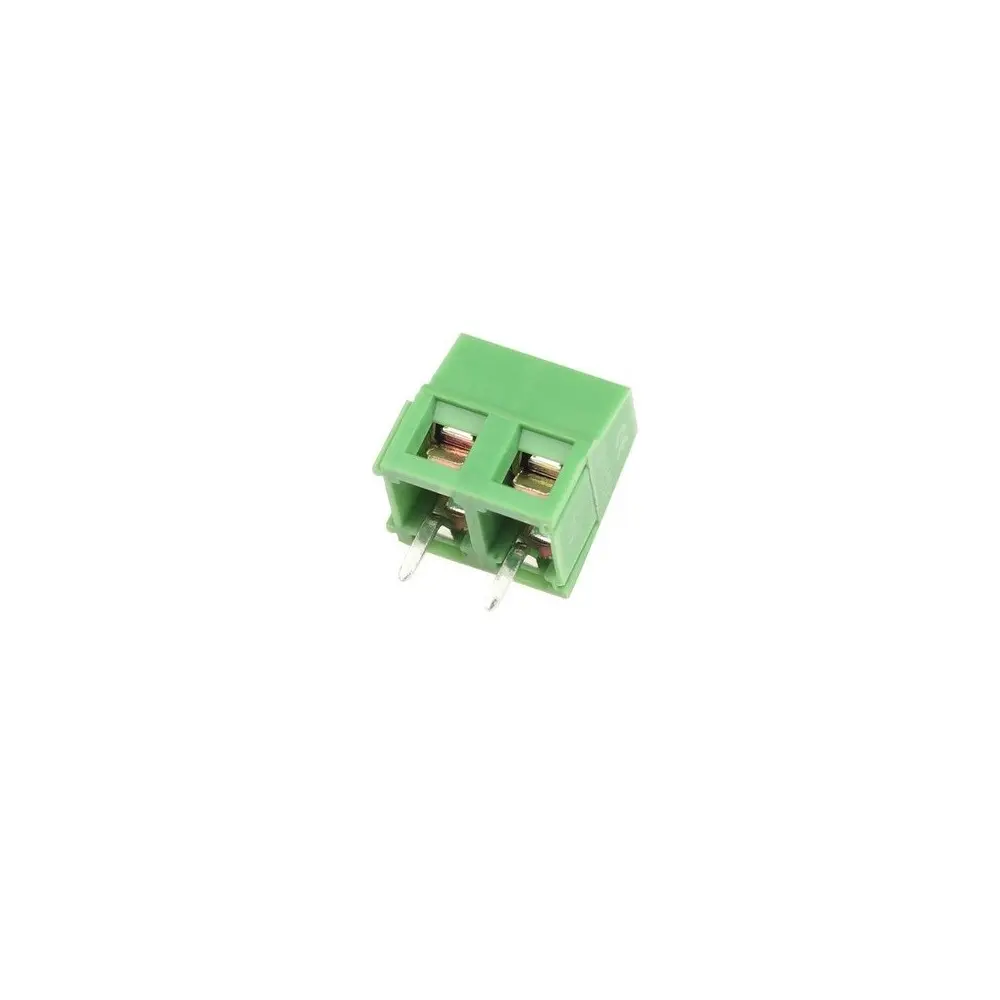 Connector Screw Terminal Block 5.0mm 10A 300V Green (Not for Breadboard) 2P