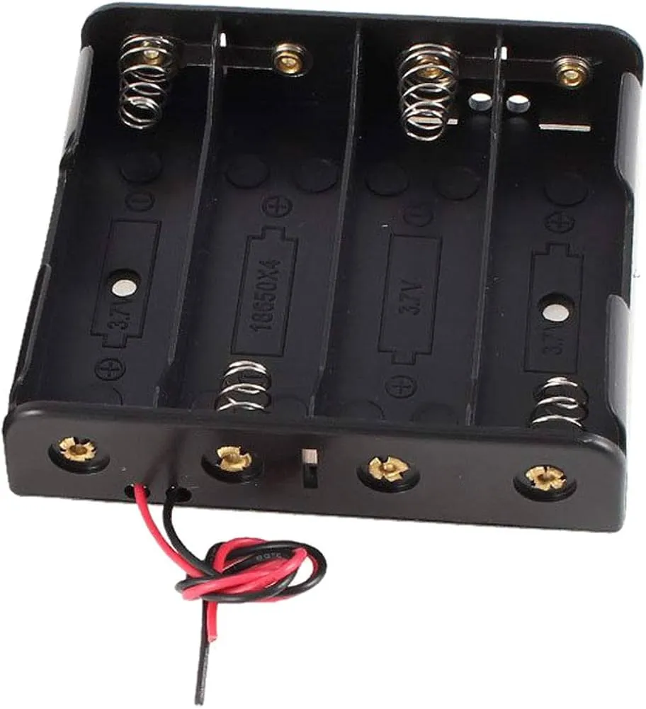 [99190876] Battery Holder 18650 Case 4 Channels Box With Wires