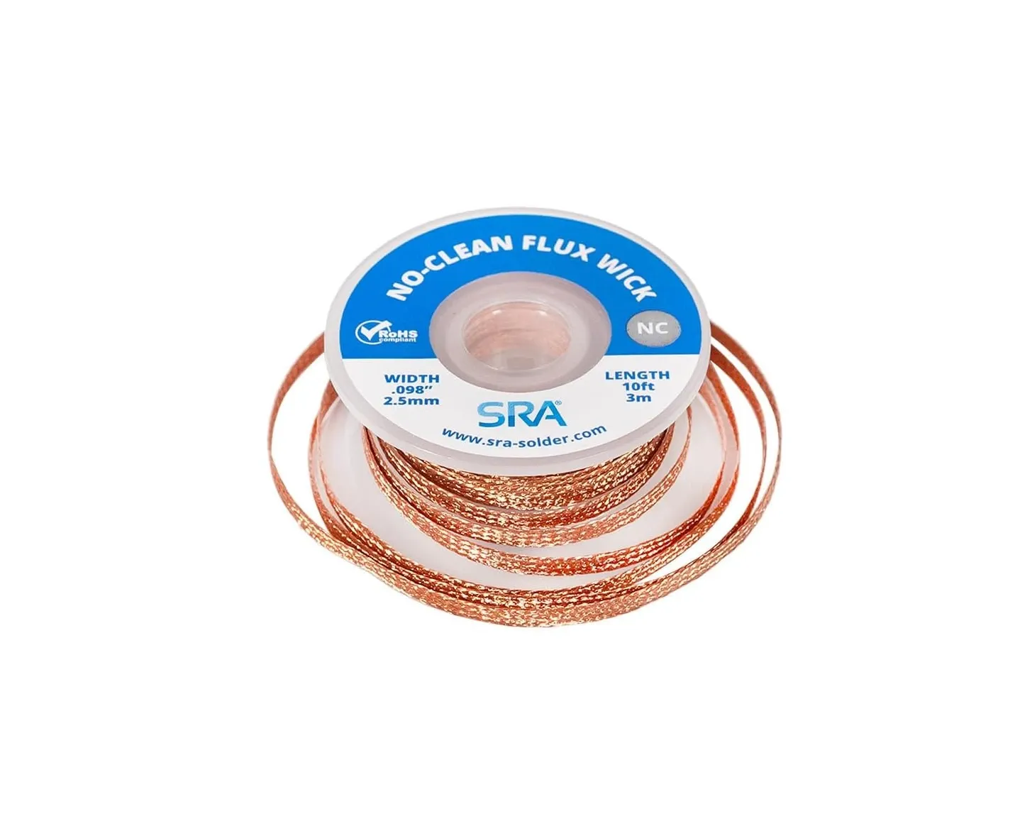 [99190921] Solder Wick SRA No-Clean Wick 0.098 Width 10 Length
